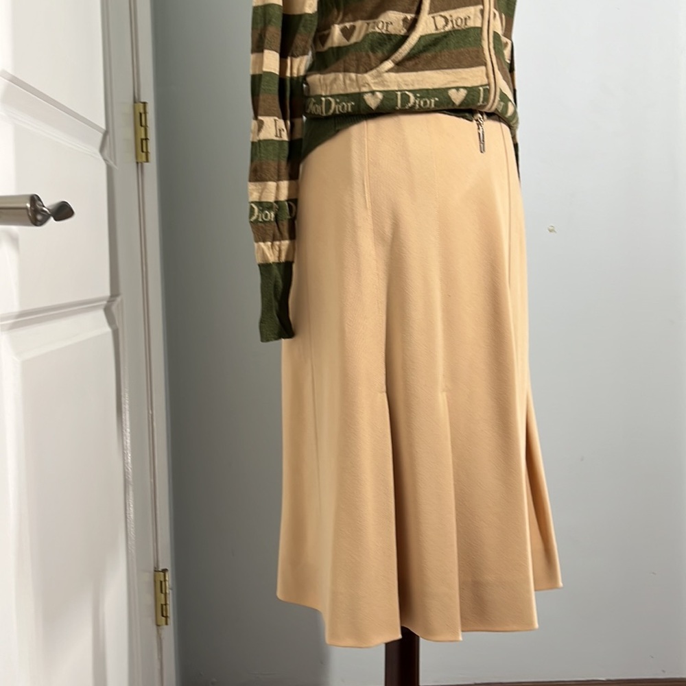 Courreges Vintage Wool pleated midi skirt size 0 - Picture 6 of 15